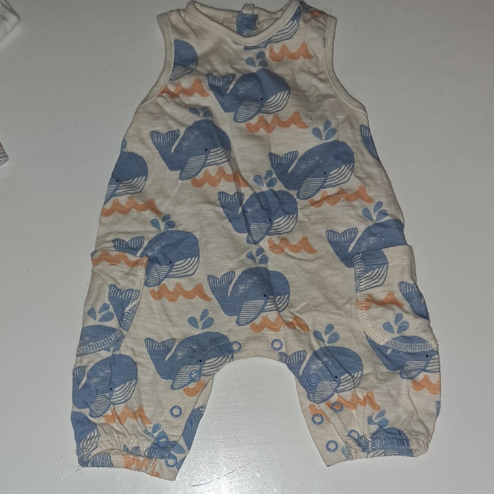 Next Blue and Orange Whale Bodysuit